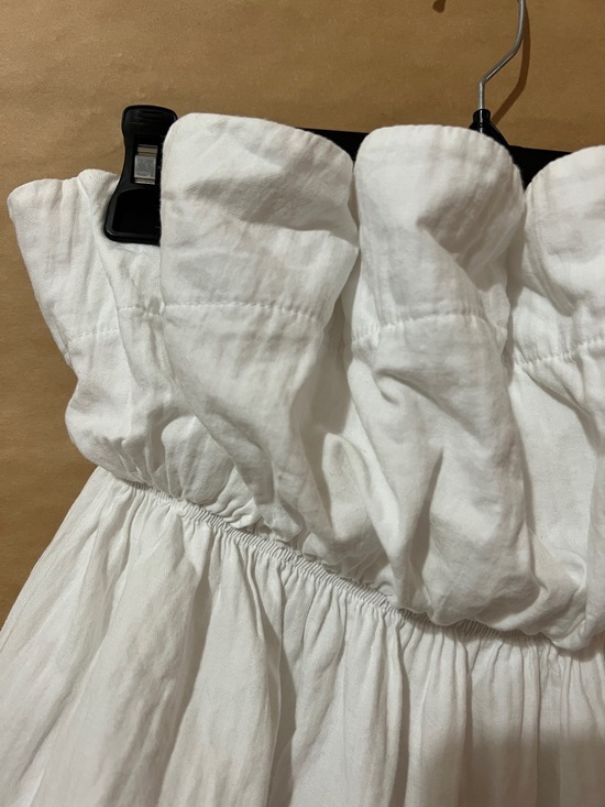 Miou Muse | Strapless Ruffle Top Peplum Tube Top White Size M - Picture 4 of 11